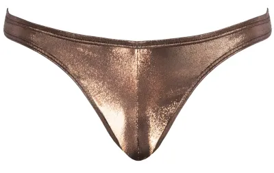 Pánská tanga Svenjoyment, bronzová třpytivá, M - obrázek 4