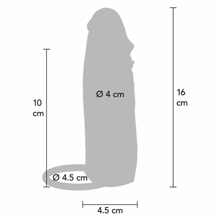 Silikonový vibrační návlek na penis Get Real Hydrated Skin, karamelový, 16 cm - obrázek 4