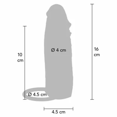 Silikonový vibrační návlek na penis Get Real Hydrated Skin, karamelový, 16 cm - obrázek 4