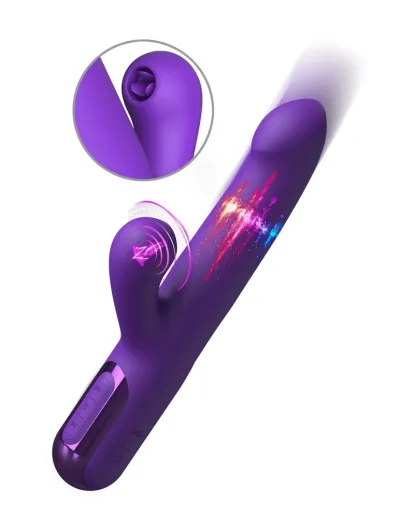 Přirážecí rabbit vibrátor Fantasy For Her Super SoniX Thruster, fialový, 22 cm - obrázek 2