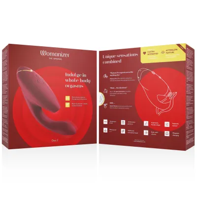 Rabbit vibrátor s tlakovým stimulátorem klitorisu Womanizer Duo 2, bordó - obrázek 13