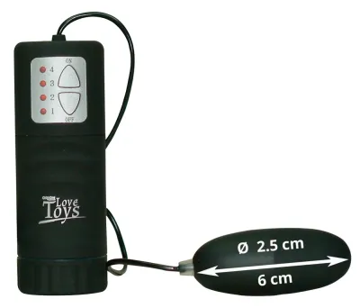 You2Toys Velvet Black Bullet vibrační vajíčko s kabelovým ovladačem 6 cm - obrázek 4