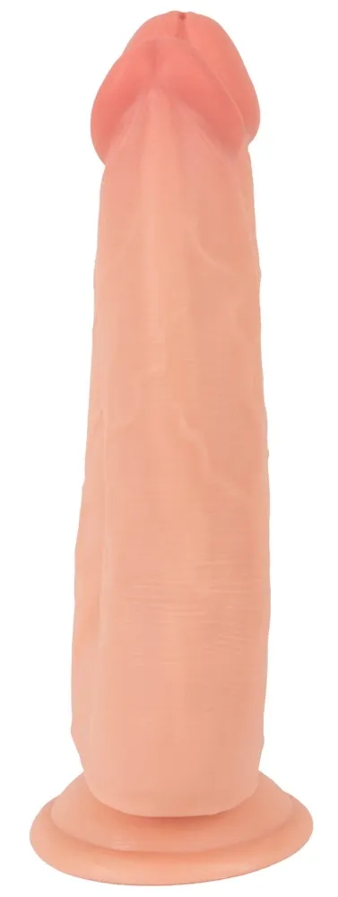 Dvojité dildo Nature Skin Bendable Double Penetrator s přísavkou, TPE, 20/19 cm - obrázek 4