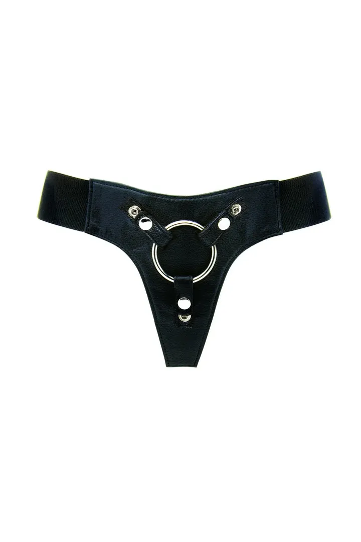 Postroj na strap-on RealRock Harness Deluxe, univerzální, nastavitelný, černý