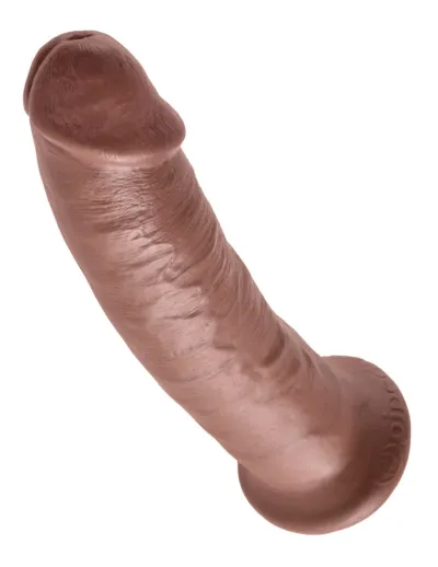 Realistické dildo King Cock s přísavkou, 22,9 cm, hnědé - obrázek 4
