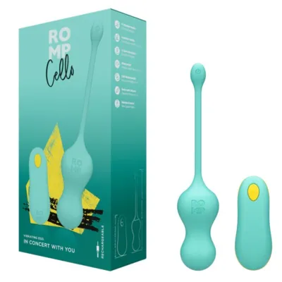 Vibrátor na bod G ROMP Cello s dálkovým ovládáním, tyrkysový - obrázek 6