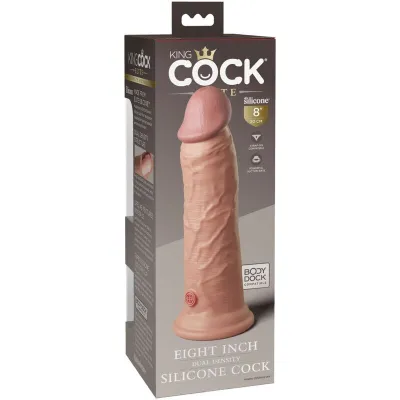 Realistické silikonové dildo King Cock Elite s přísavkou, 20,3 cm, světlé - obrázek 6