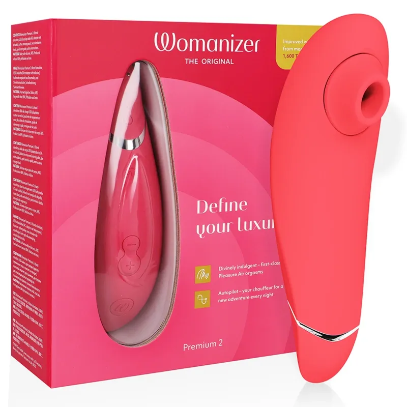 Tlakový stimulátor klitorisu Womanizer Premium 2, malinový