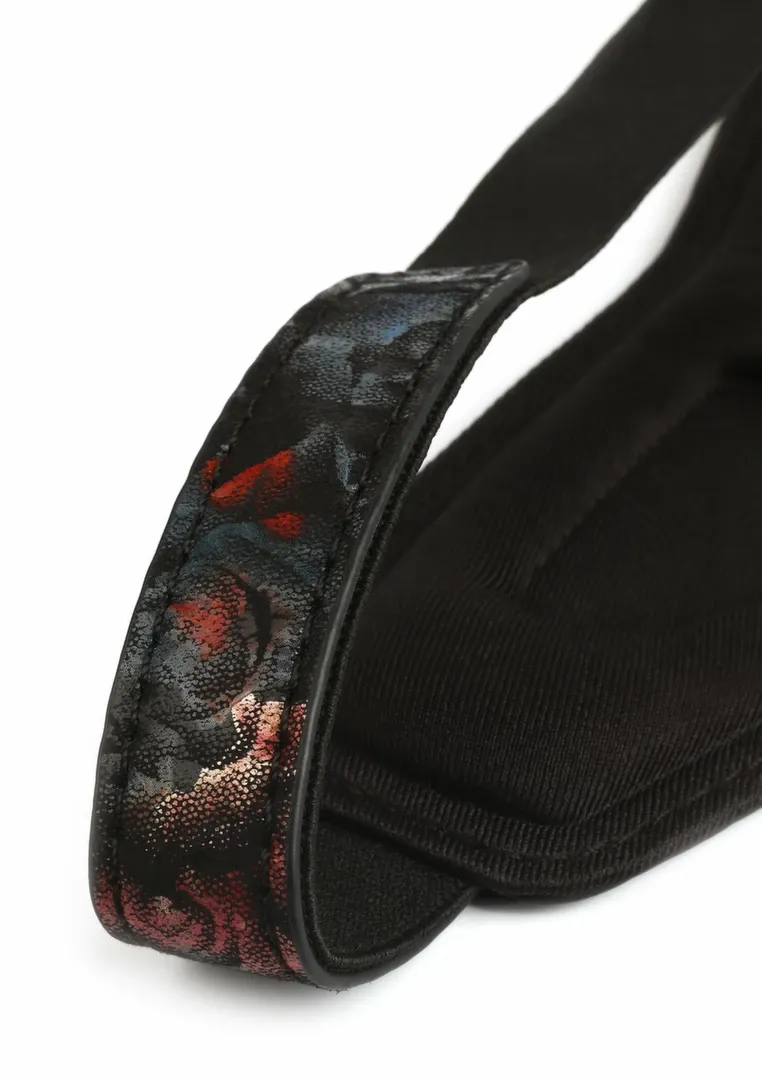Páska přes oči GEISHA Floral Jacquard, saténová, polstrovaná, nastavitelná - obrázek 4
