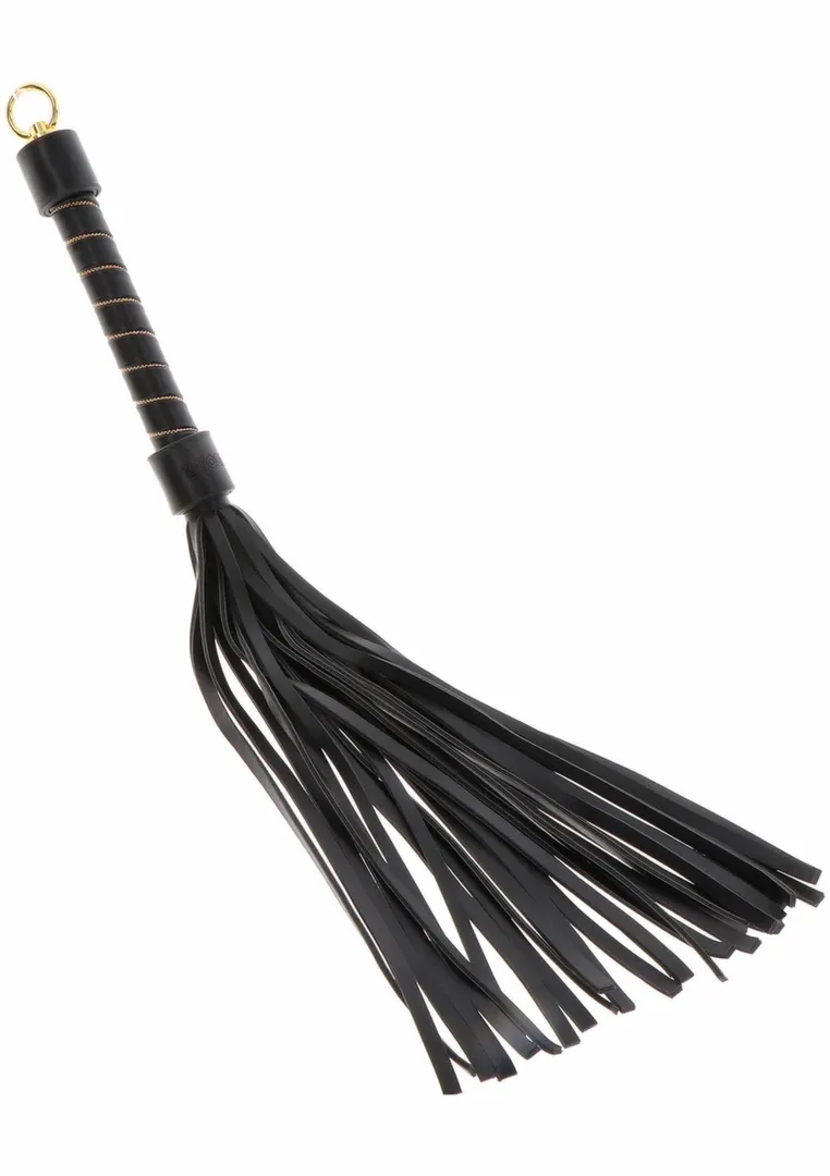 Bič TABOOM Studded Whip s cvočky z veganské umělé kůže, černozlatý - obrázek 8