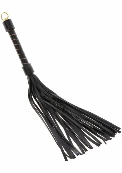 Bič TABOOM Studded Whip s cvočky z veganské umělé kůže, černozlatý - obrázek 8
