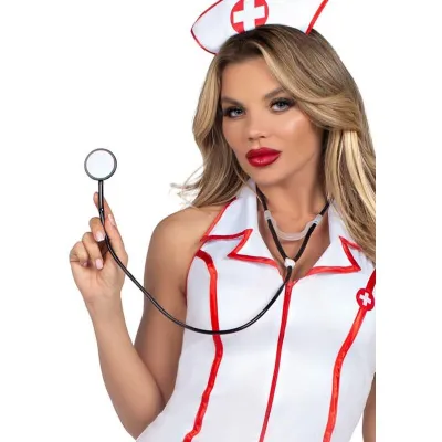 Kostým zdravotní sestry Leg Avenue Head Nurse, bílý, S/M - obrázek 5