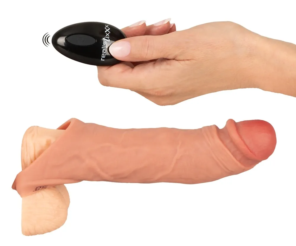 Vibrační návlek na penis Realistixxx RealSleeve s dálkovým ovládáním, 20 cm - obrázek 8
