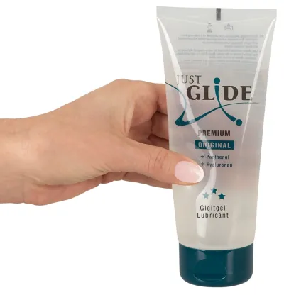 Lubrikační gel Just Glide Premium na vodní bázi s kyselinou hyaluronovou, 200 ml - obrázek 3