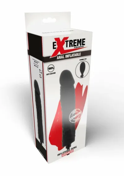 Nafukovací dildo Hidden Desire Extreme Inflatable Dong Advanced, silikon, černé - obrázek 3