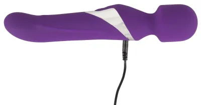 Oboustranný vibrátor Javida Wand & Pearl, masážní hlavice a rotační perličky, 24 cm - obrázek 7