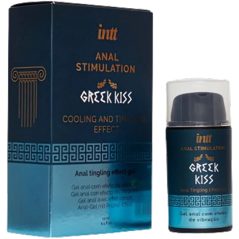 Stimulační anální gel INTT Greek Kiss, chladivý a vibrační efekt, máta, 15 ml - obrázek 3