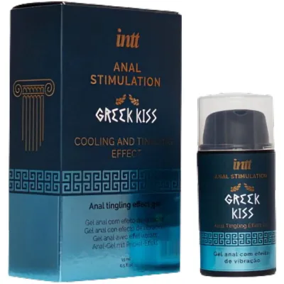 Stimulační anální gel INTT Greek Kiss, chladivý a vibrační efekt, máta, 15 ml - obrázek 3