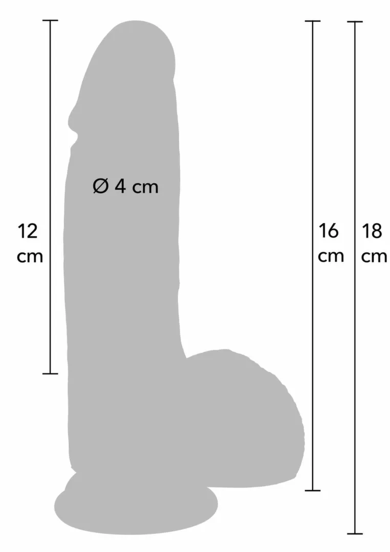 Realistické dildo INFERNO by HIDDEN DESIRE z tekutého silikonu, 16 cm - obrázek 2