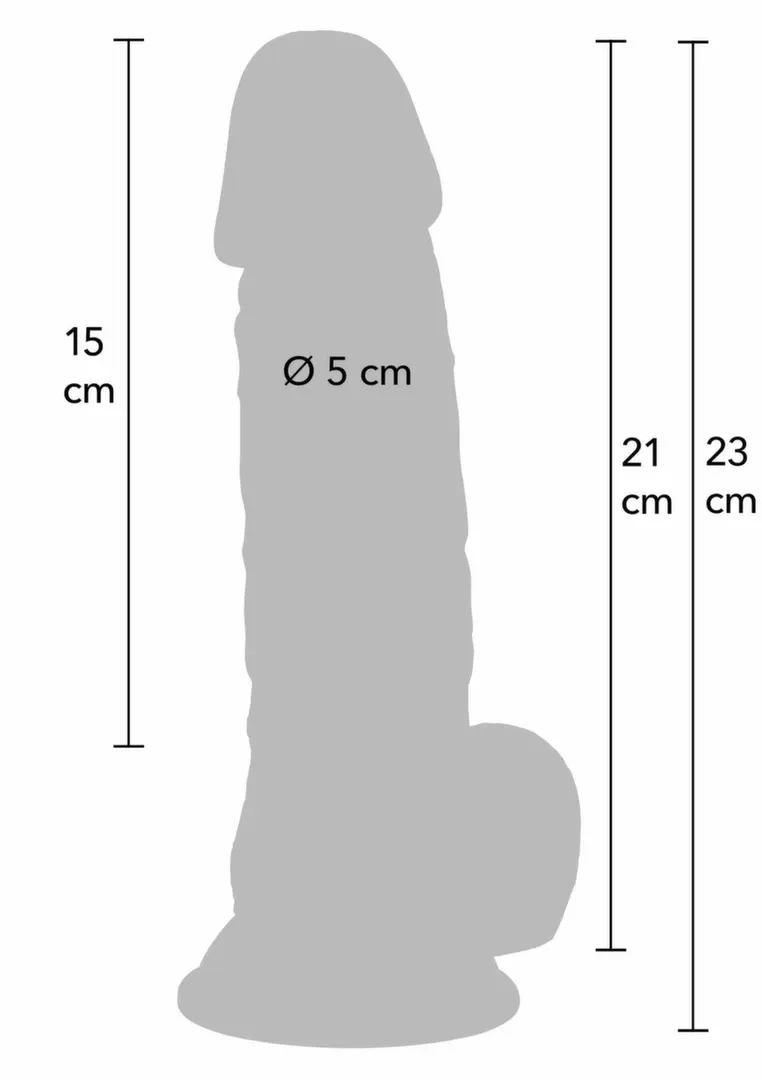Realistické dildo Inferno by Hidden Desire, PVC, 21 cm, kompatibilní s postrojem - obrázek 2