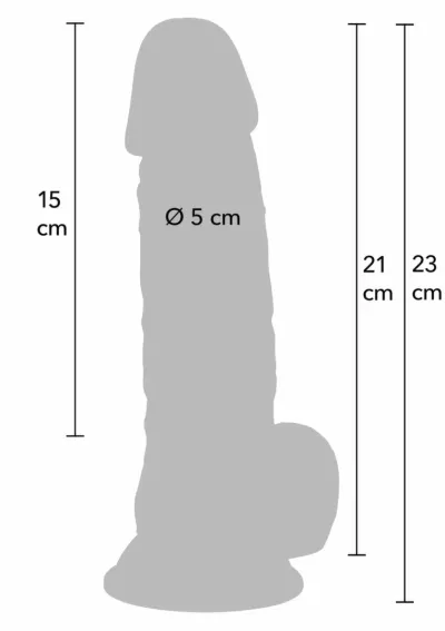 Realistické dildo Inferno by Hidden Desire, PVC, 21 cm, kompatibilní s postrojem - obrázek 2