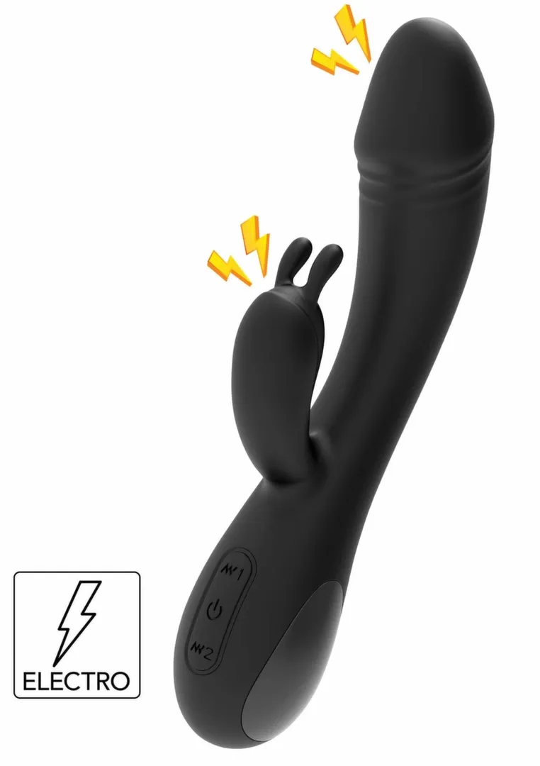 Rabbit vibrátor She.E.O eStim s elektrostimulací, silikon, černý