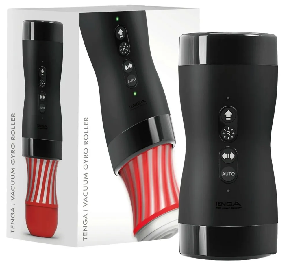 Automatický masturbátor Tenga Vacuum Gyro Roller s rotací a sáním, sada