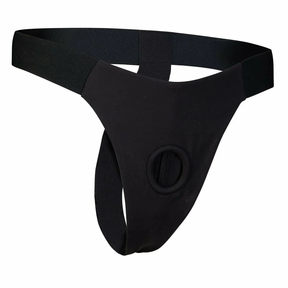 Strap-on tanga BOLD. IVY se silikonovým dildem 15,5 cm, černá, XXL - obrázek 3