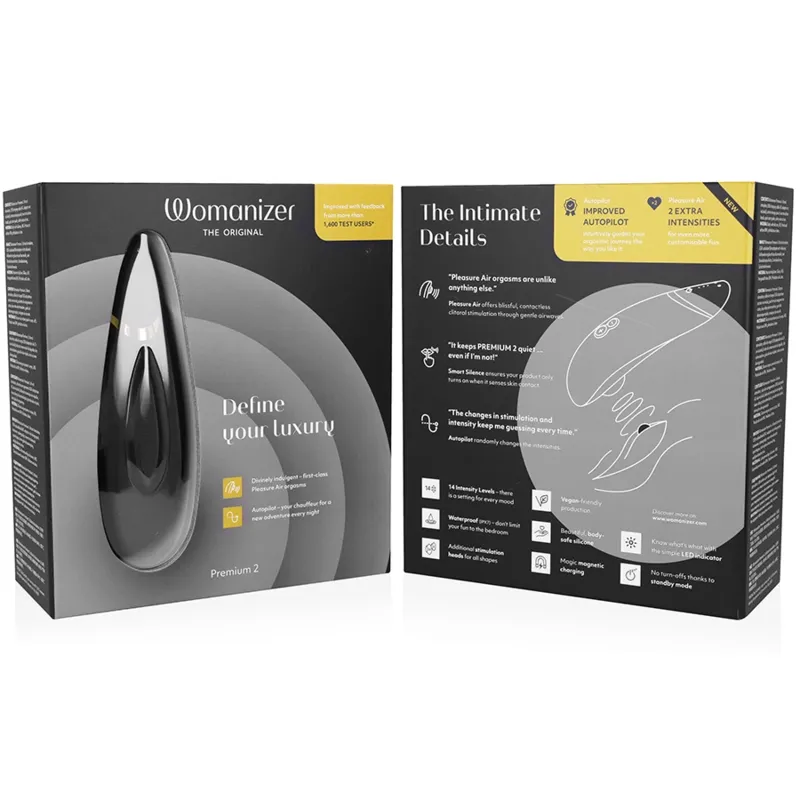 Tlakový stimulátor klitorisu Womanizer Premium 2, černý - obrázek 7