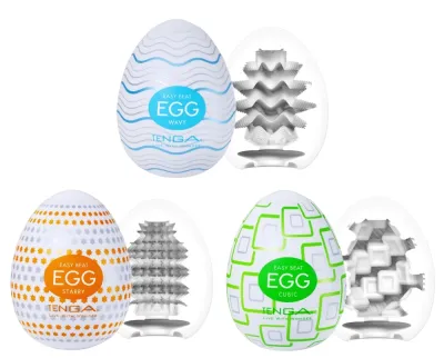 Masturbační vajíčka Tenga Egg Standard Set 1, Wavy, Starry, Cubic, 3 ks - obrázek 3