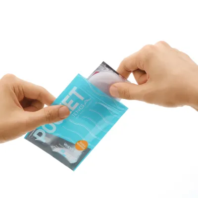 Masturbátor Tenga Pocket Wave Line, kapesní, jednorázový, průhledný - obrázek 5
