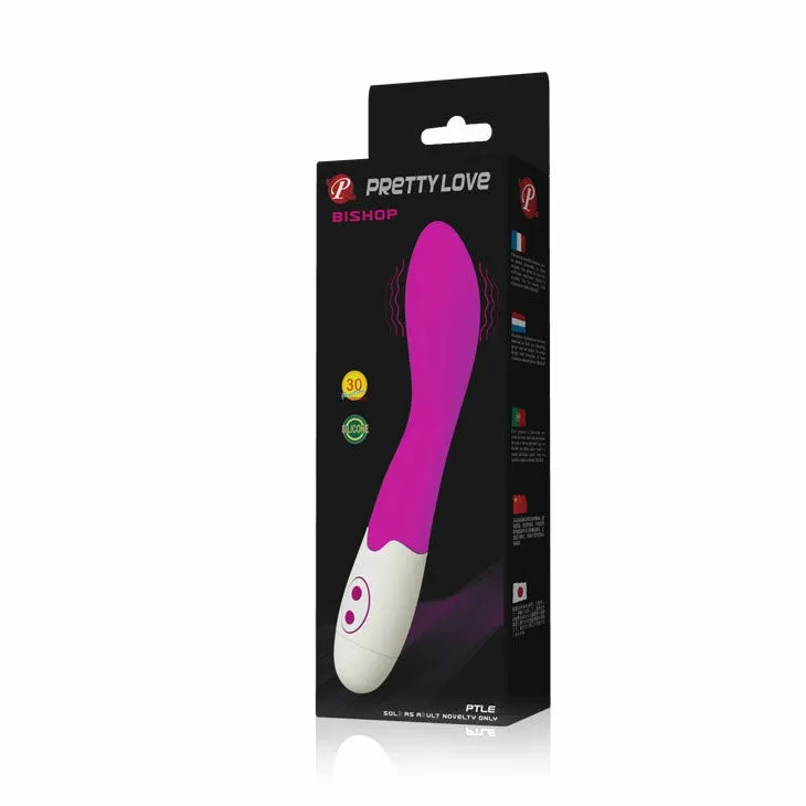 Vibrátor Pretty Love Flirtation Bishop, lila a bílý, 18 cm - obrázek 8