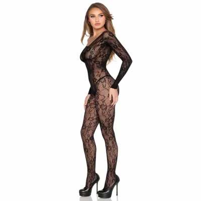 Krajkový bodystocking Leg Avenue 89366, černý, univerzální velikost - obrázek 3