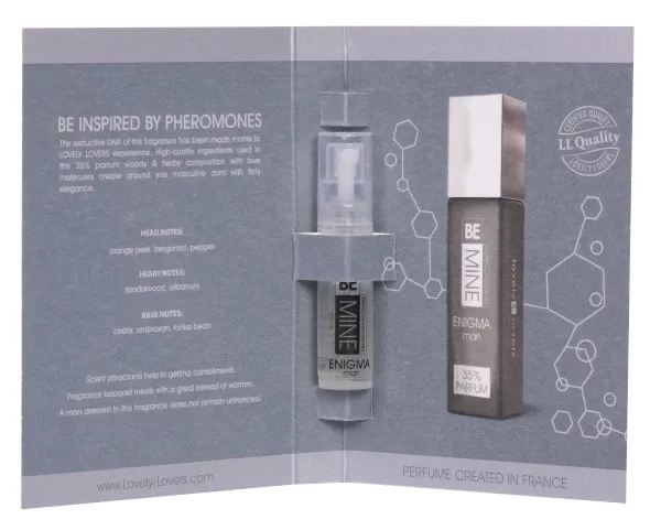 Pánský kapesní parfém Lovely Lovers BEMINE ENIGMA, I-L-Molecules, 2 ml - obrázek 3