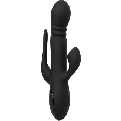 Rabbit vibrátor CalExotics Triple Euphoria s přirážením a sáním, černý - obrázek 4