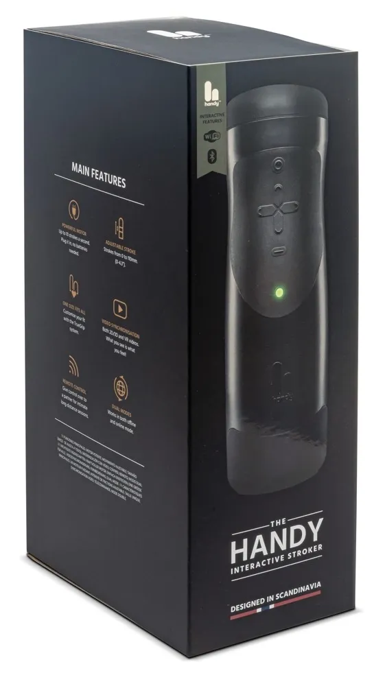 Automatický masturbátor The Handy 1.1, interaktivní, černý, 23 cm