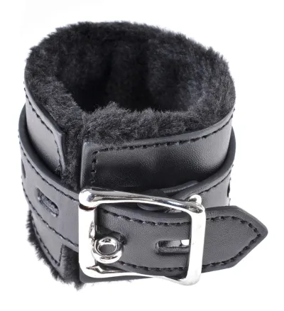 Pouta s umělou kožešinou Fetish Fantasy Limited Edition Cumfy Cuffs, černá - obrázek 4