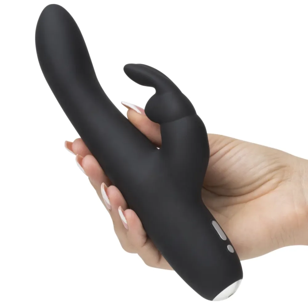 Rabbit vibrátor Fifty Shades of Grey Greedy Girl Slimline, nabíjecí, černý - obrázek 6