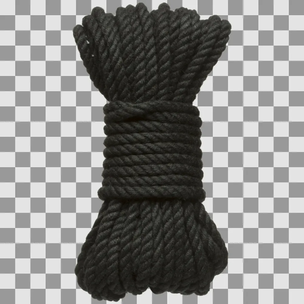 Bind and Tie konopné lano na svazování 6 mm × 9 m černé