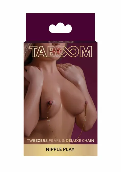 Svorky na bradavky TABOOM Tweezers Pearl & Deluxe Chain, s řetízkem - obrázek 3