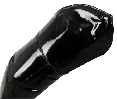 Dlouhé vinylové rukavice Black Level po ramena, lesklé, černé, S - obrázek 7