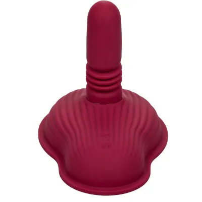 Vibrátor CalExotics Dual Rider s dálkovým ovládáním a přirážením, červený - obrázek 3