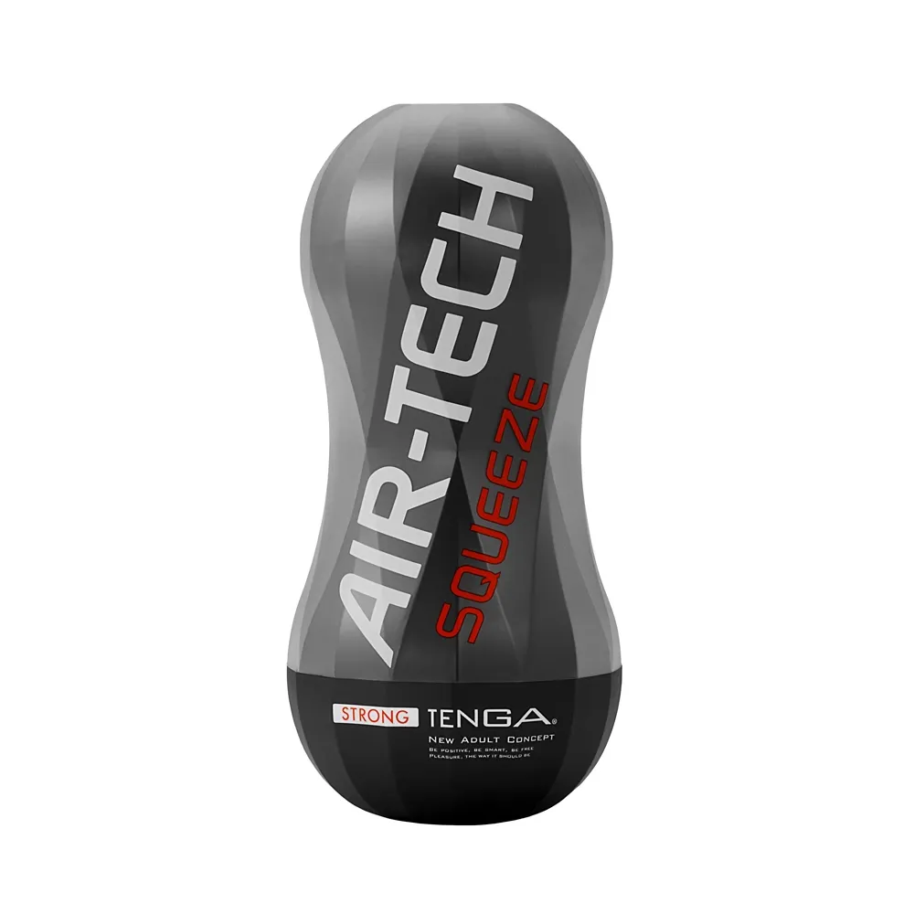 Masturbátor Tenga Air-Tech Squeeze Strong s pružným pouzdrem, černý