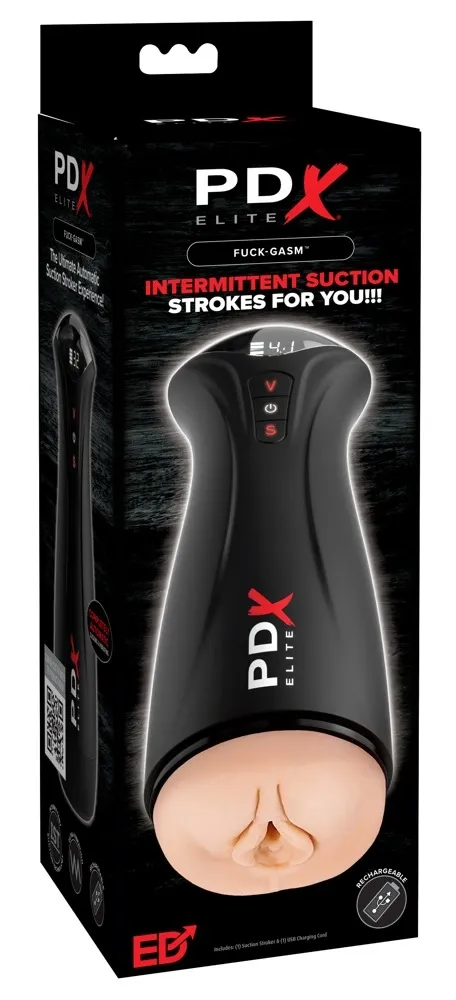 Automatický masturbátor PDX Elite Fap-Gasm s přerušovaným sáním a vibracemi