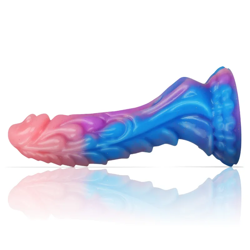 Silikonové dildo s přísavkou EPIC Ashtar, mimozemská postava, 18 cm, šedé - obrázek 5