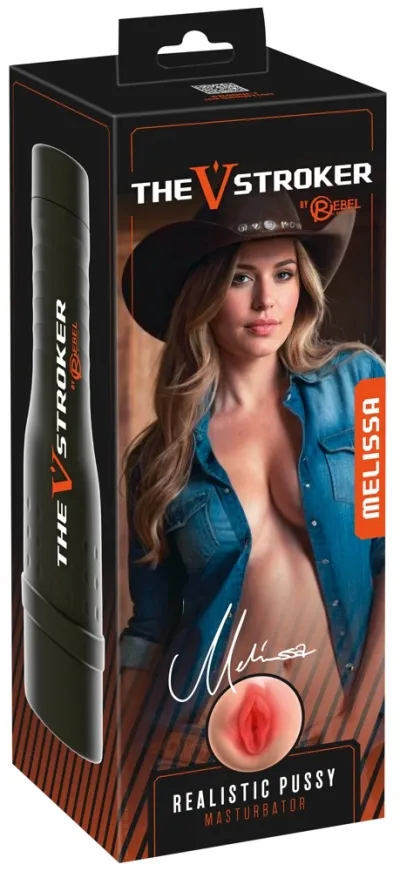 Umělá vagína Rebel V-Stroker Melissa v diskrétním pouzdře, 26,5 cm