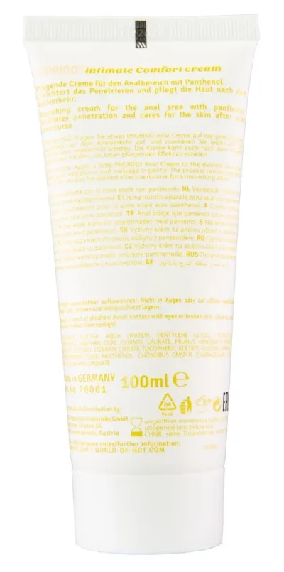 Anální krém PRORINO Intimate Comfort Cream Anal Care s panthenolem, 100 ml - obrázek 3