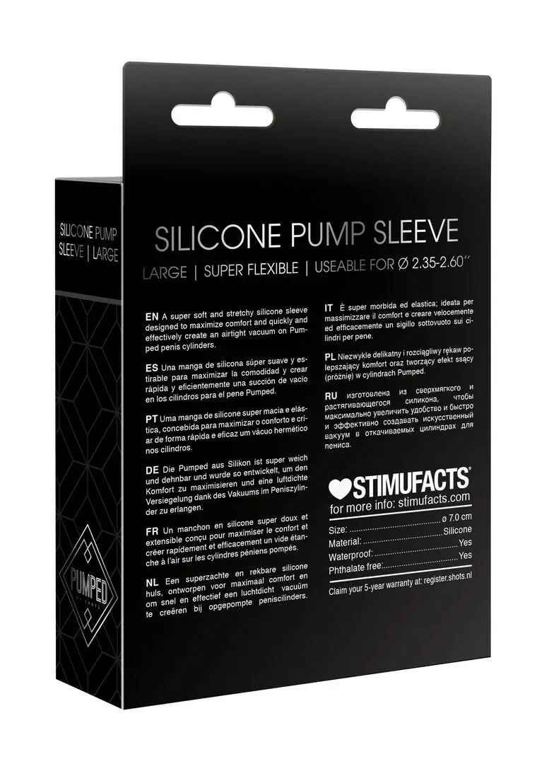 Silikonový návlek na vakuovou pumpu Pumped Comfort Sleeve, velký, průhledný - obrázek 9