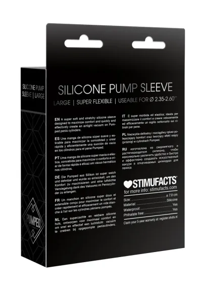 Silikonový návlek na vakuovou pumpu Pumped Comfort Sleeve, velký, průhledný - obrázek 9