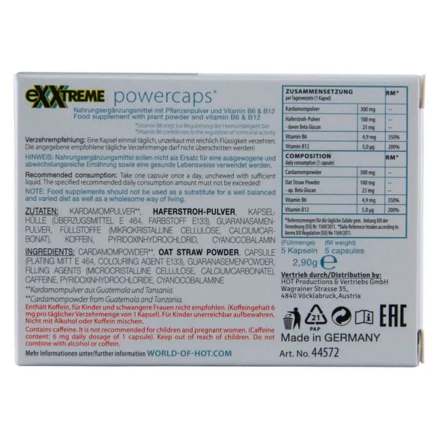 Kapsle pro muže HOT eXXtreme Power Caps, 5 ks - obrázek 4